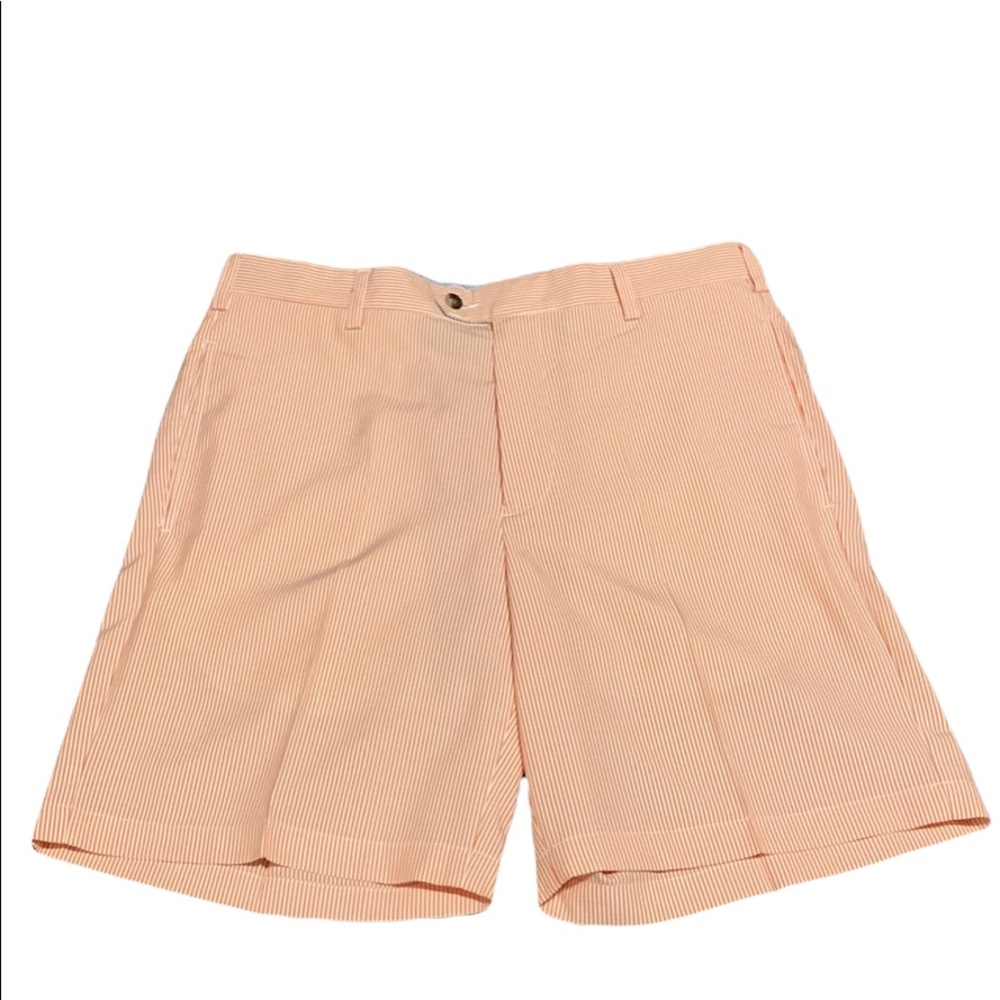Donald Ross Orange White Striped Golf Shorts sz:34